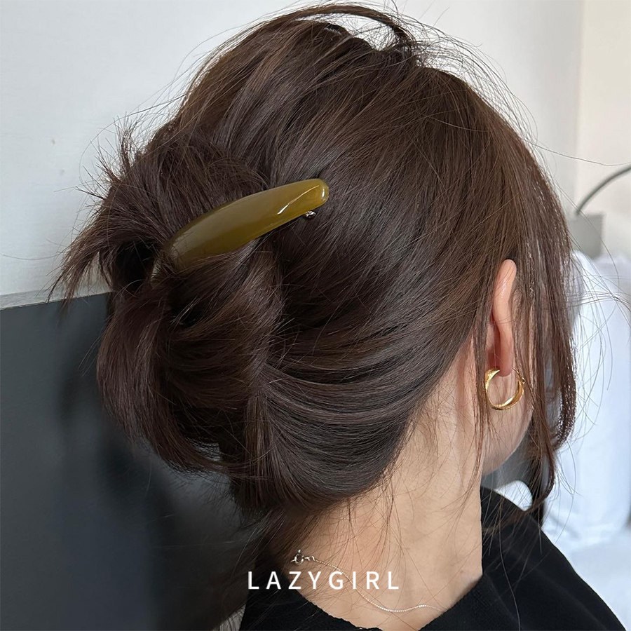 醋酸一字夹~超实用弹簧夹边夹 博主同款大号果冻色发饰鸭嘴夹新款