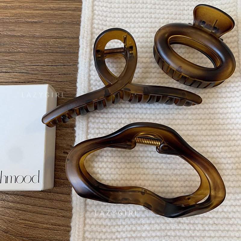 巨能抓! 磨砂小众琥铂抓夹2025新款大号鲨鱼夹子后脑勺高级感发饰,饰品/流行首饰/时尚饰品新,发饰,淘宝优惠券,粉丝福利购,淘宝优惠卷