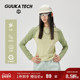 运动修身 GuukaTech可露丽风防晒抑菌速干长袖 t恤女插肩袖 撞色上衣