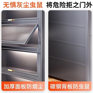 微波炉置物架2025新款t厨房多功能落地多层收纳柜子收纳柜一体靠