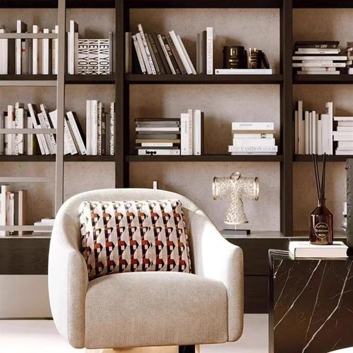 北欧轻奢单人沙发椅设计r师后现代简约酒店样板房客厅休闲布艺沙