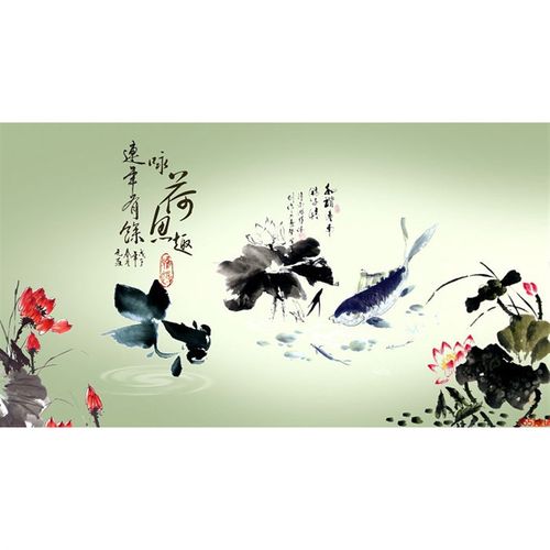 苏绣DIY套件初学材料包 连年有A余 荷花鱼趣 客厅卧室餐刺绣装饰