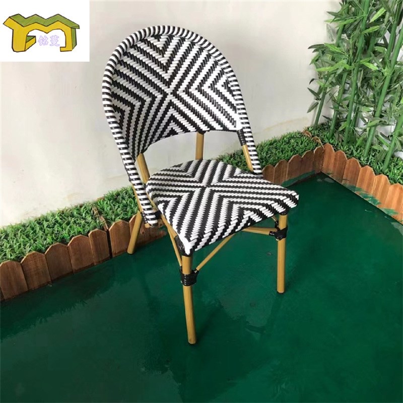 户外桌椅藤椅三件套n室外椅子露天休闲阳台小茶几铁艺庭院藤编桌