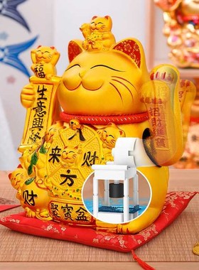 【直播推荐】包邮招财猫自动招手公E司店铺开业收银台装饰摆放发
