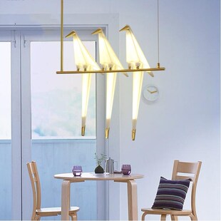 Paoper Art Modern Chandelier Restaurant Metal Deco Crane