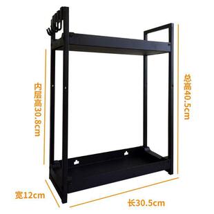 厨房窗台口迷你小尺寸超窄款加高11cm12小O型台桌面调料罐置物架