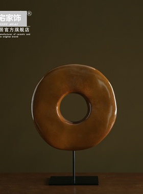 北欧家居陶瓷O型圆环装r饰摆件 创意圆形工艺品客厅玄关桌面摆设