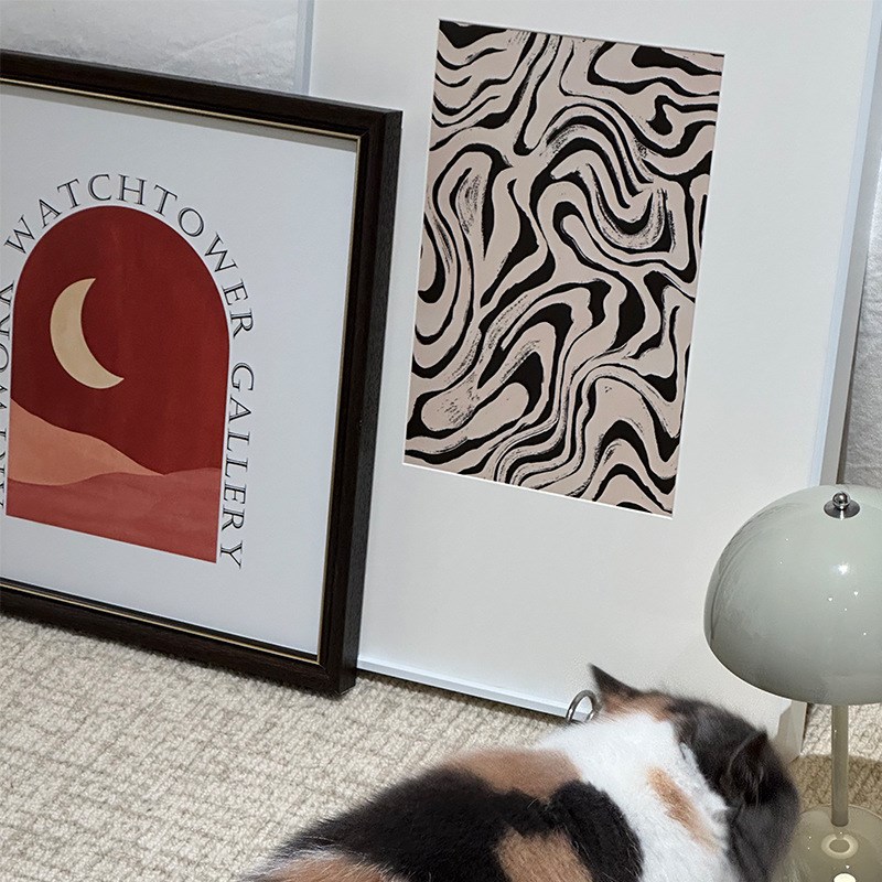 迷踪北欧意式客厅挂画中古风餐厅装G饰画法式高级卧室床头壁画