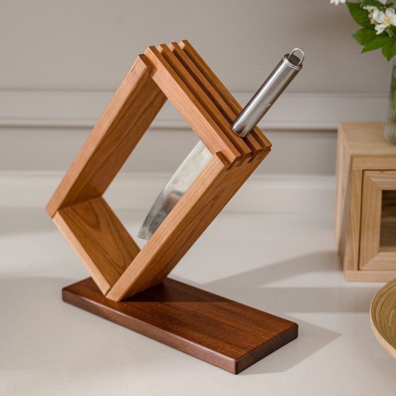 实木刀架置物架厨房刀具收纳层架B刀底座放防霉木质沥水刀架菜刀,餐饮具,餐具笼/架,淘宝优惠券,粉丝福利购,淘宝优惠卷