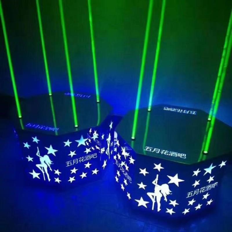 酒吧夜店不锈钢激光lmed七彩gogo激光点跳舞台酒吧KTV移动点舞台
