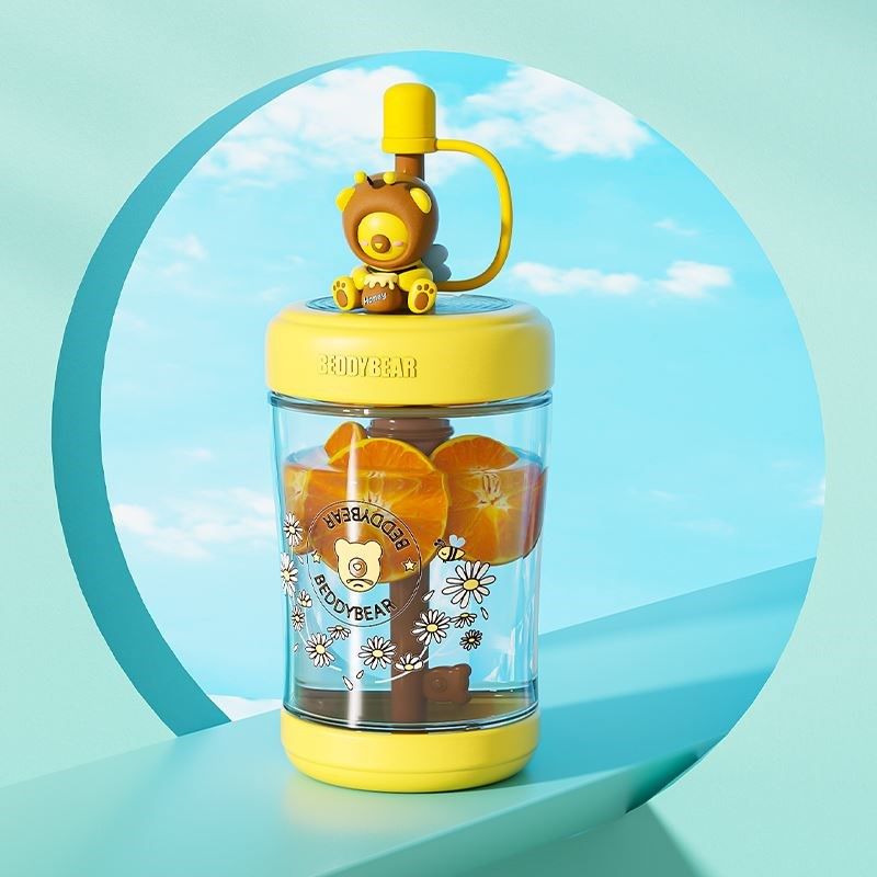 杯熊儿童水杯冷萃吸管杯r婴儿夏季水壶高颜值小具学生便携杯子成,餐饮具,吸管杯,淘宝优惠券,粉丝福利购,淘宝优惠卷