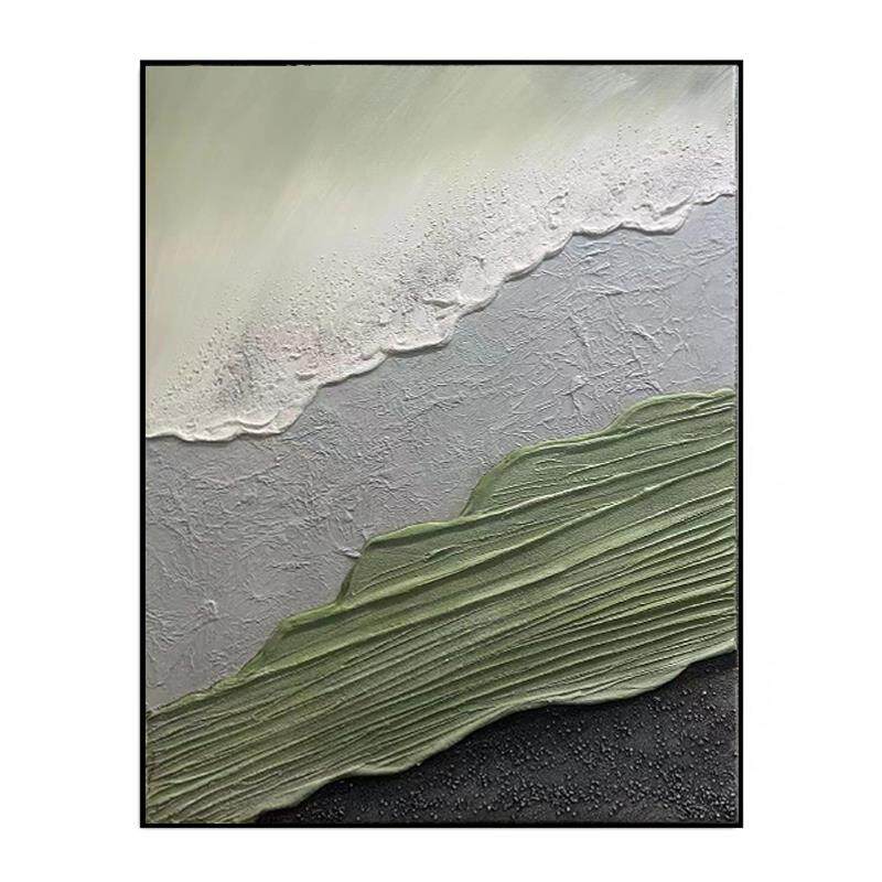 定做厚肌手抽象油j画轻落奢简理约挂背景绘墙画客厅地饰玄关走装
