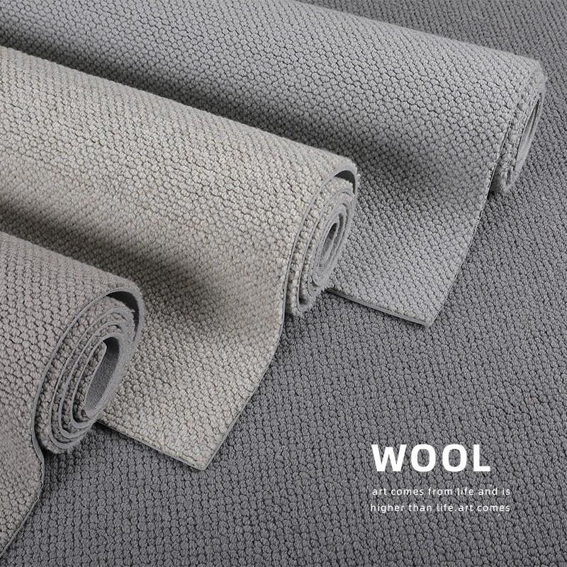 羊毛地毯客厅高级感茶几毯菠萝圈纯色素色极简卧室地垫大面积全铺