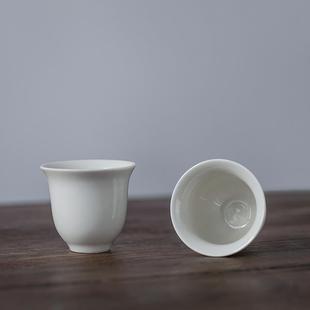无小茶杯高档精致清风景德镇高端主人杯单杯待客茶杯草木灰茶具 元