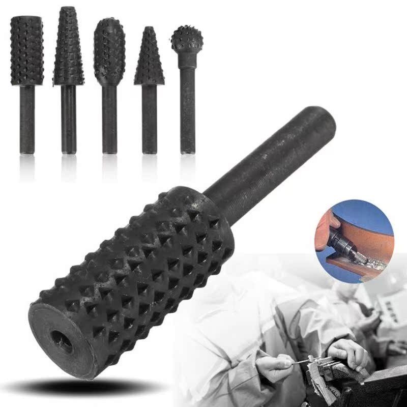5PCS Drill Bits Set Wood Carving File Rasp Drill BiWt 6mm(1/