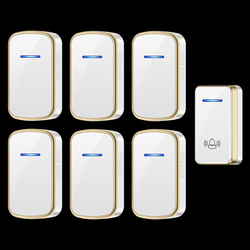 远距离门铃无线j家用智能遥控电子防水门玲穿墙一拖六老人呼叫器