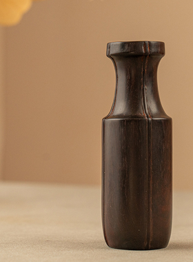 二十世纪紫檀花瓣形花插客厅办公室中F式家居摆件小叶紫檀花插摆