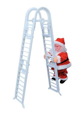 Electric Santa Claus Cluimbing Ladder Singing Jingle Bells E