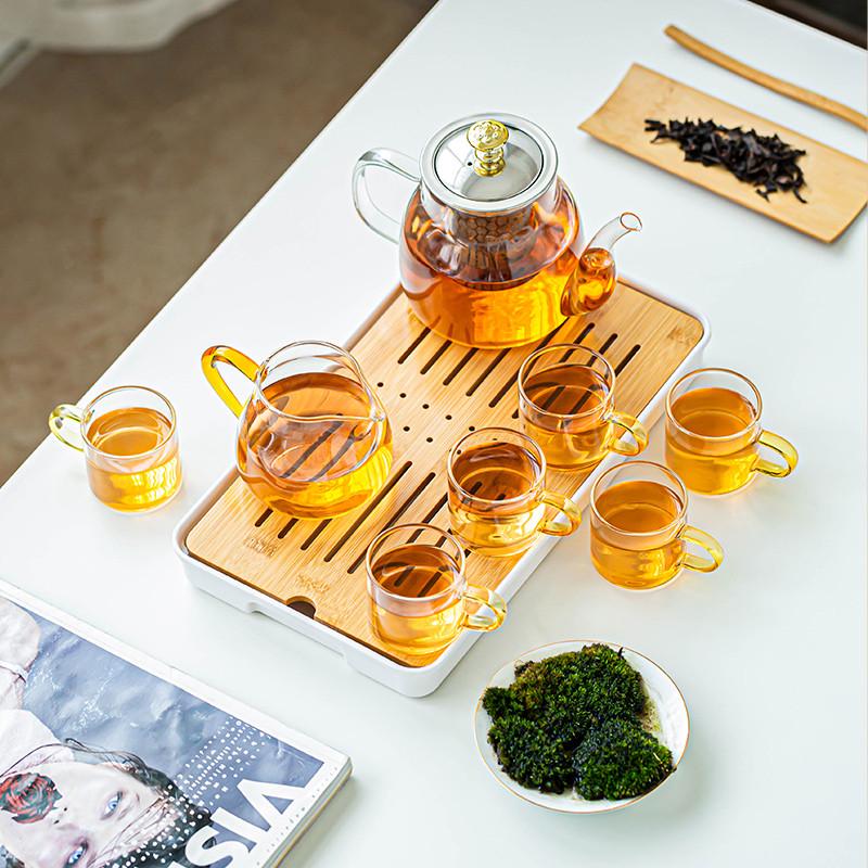 耐热玻璃功夫茶具套装家用简约茶壶日式I轻奢大容量办公会客泡茶