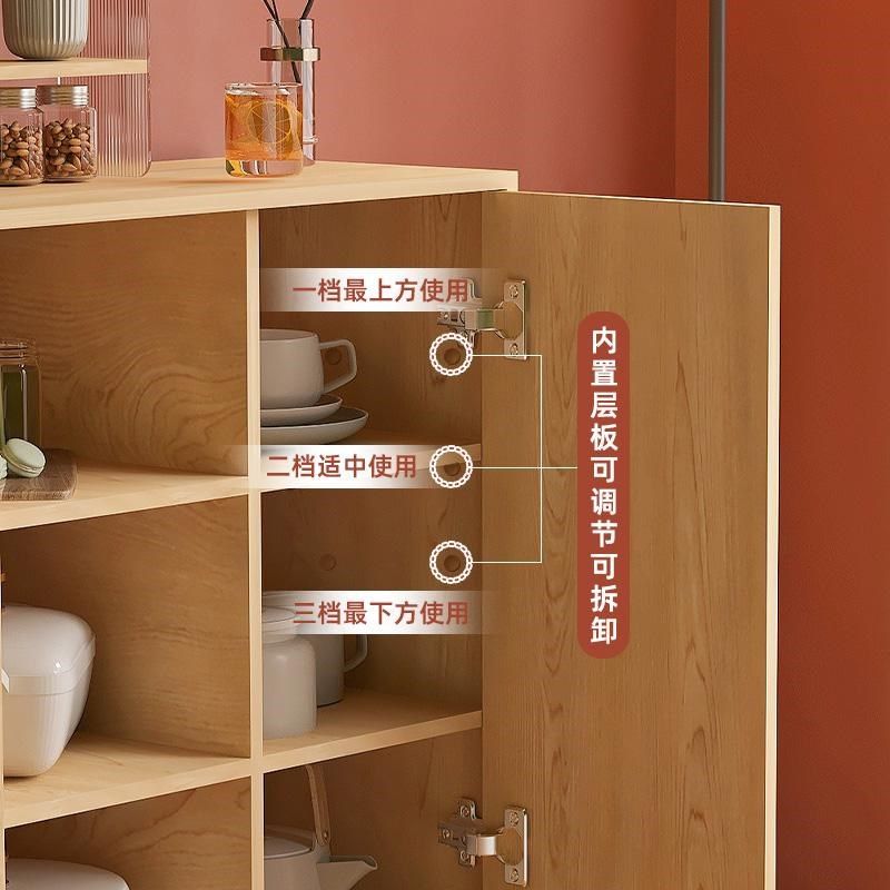 小型家电收纳柜子水杯餐具置物柜推拉门防尘O餐边柜梳妆台靠墙斗