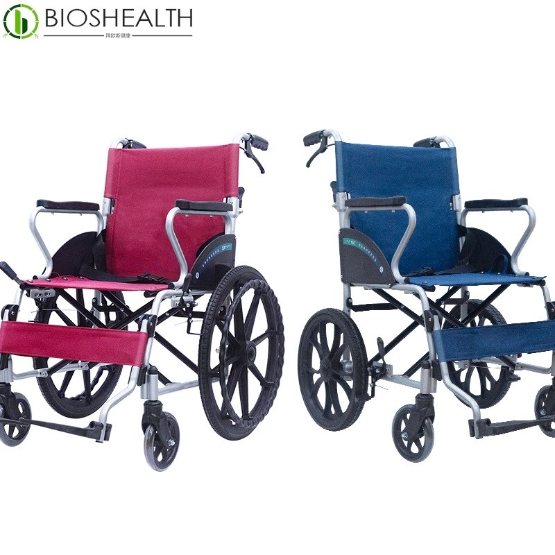 互邦轮椅轻手动便折叠铝合金老人手推残疾人代步车HBL2Y0-RZ16