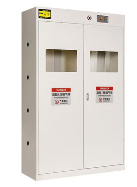 奕多美全钢气瓶柜化l学气体安全柜气瓶放置柜白色三瓶二代报警器Y