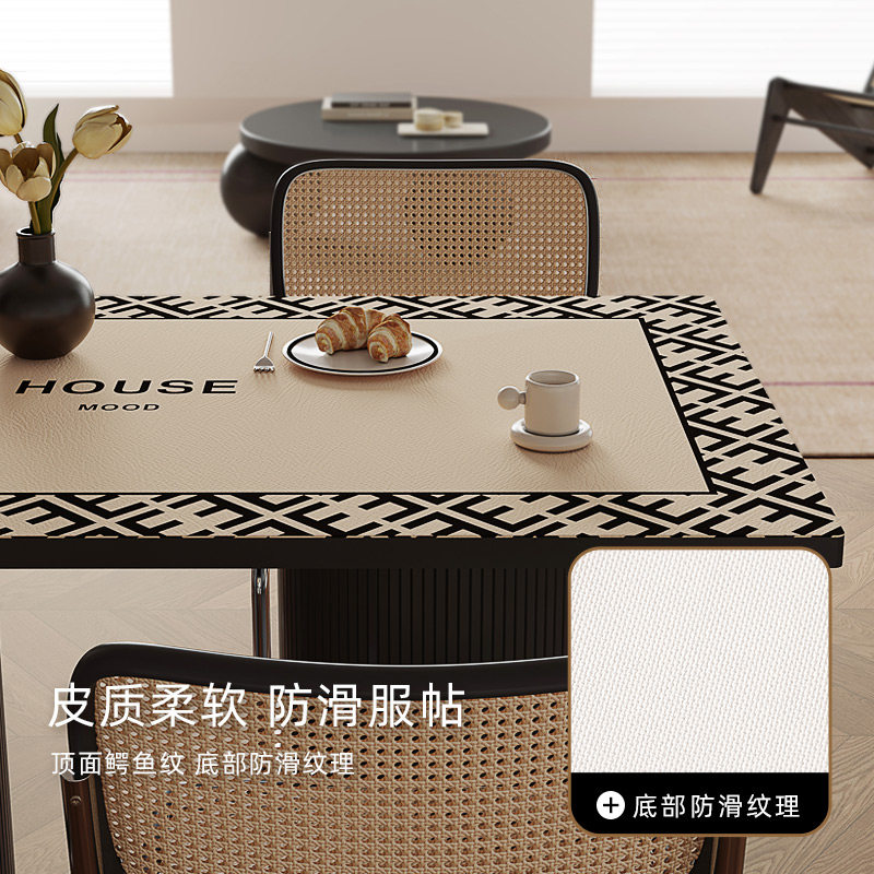 速发桌布高级感复l古风防水防油免洗防烫皮革桌垫家用餐桌垫茶几,居家布艺,桌布,淘宝优惠券,粉丝福利购,淘宝优惠卷