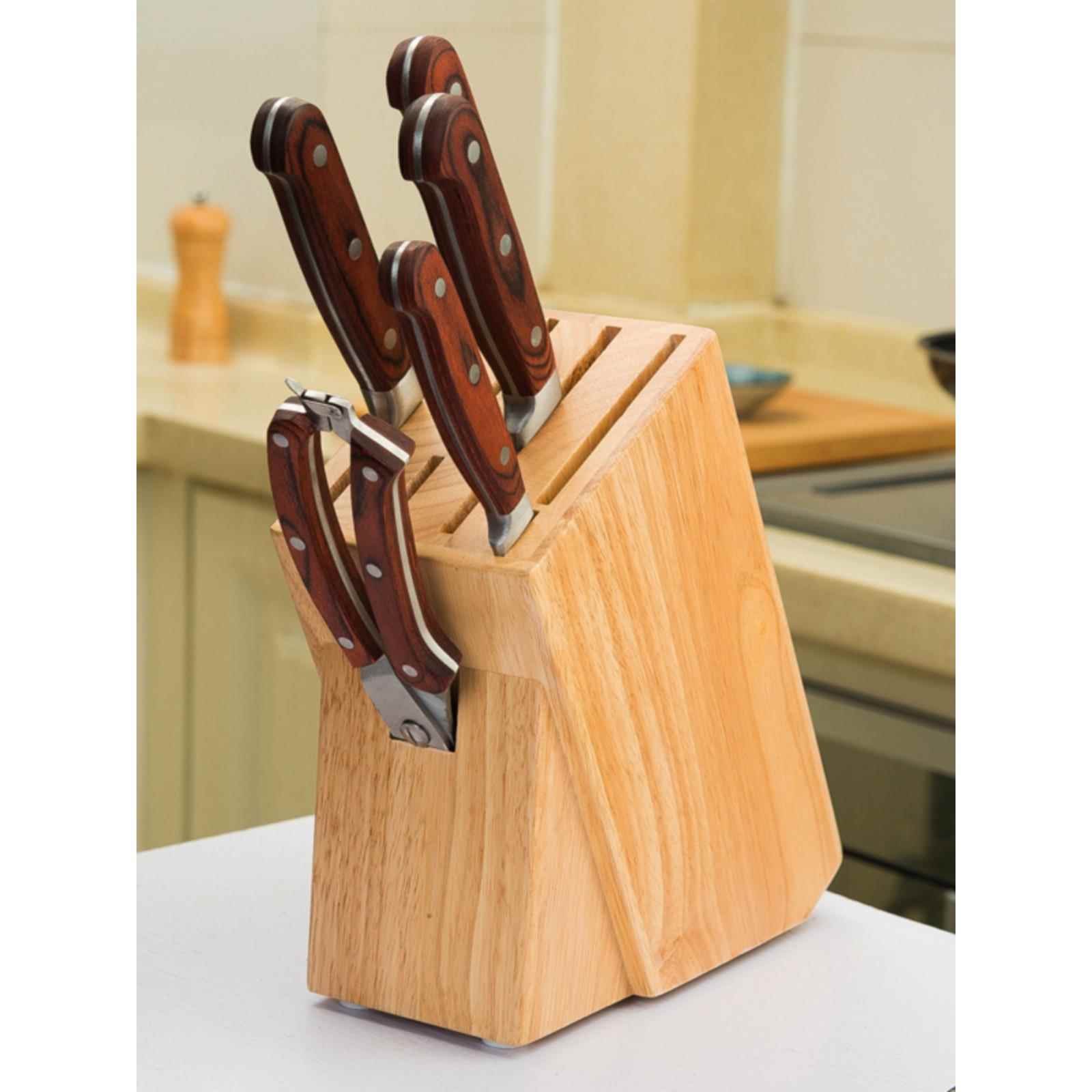 通风竹子刀架刀槽加大款厨房y刀具多功能置物架家用菜刀收纳架