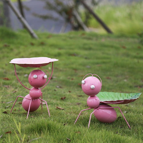 庭院装饰 户外花园小院子装饰 园艺摆件铁M艺彷真蚂蚁动物雕塑摆