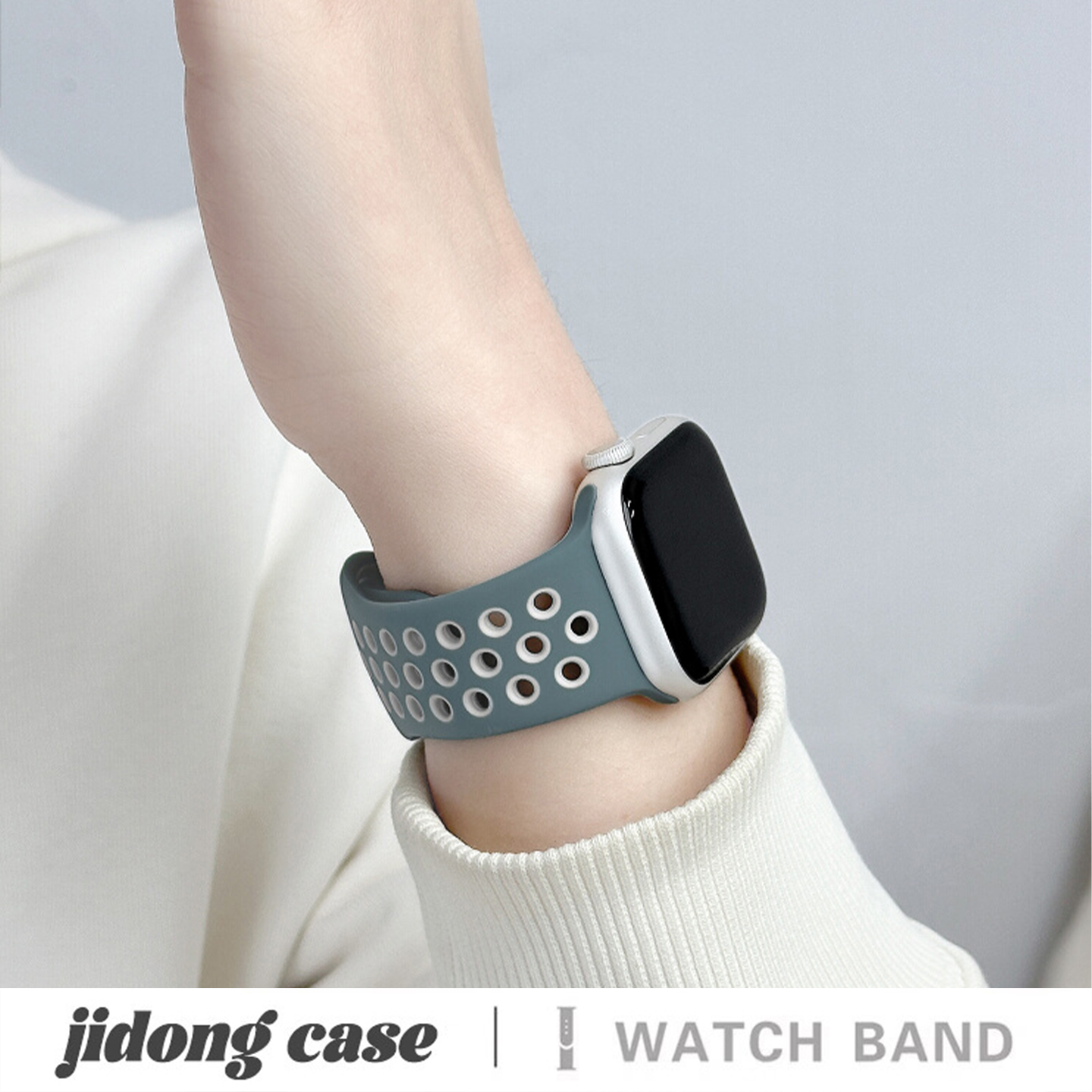 适用applewatchS11/10简约蜂窝洞洞液态硅胶表带苹果手表ultra3/2男女情侣iwatch9/8/7/6新款运动透气SE腕带
