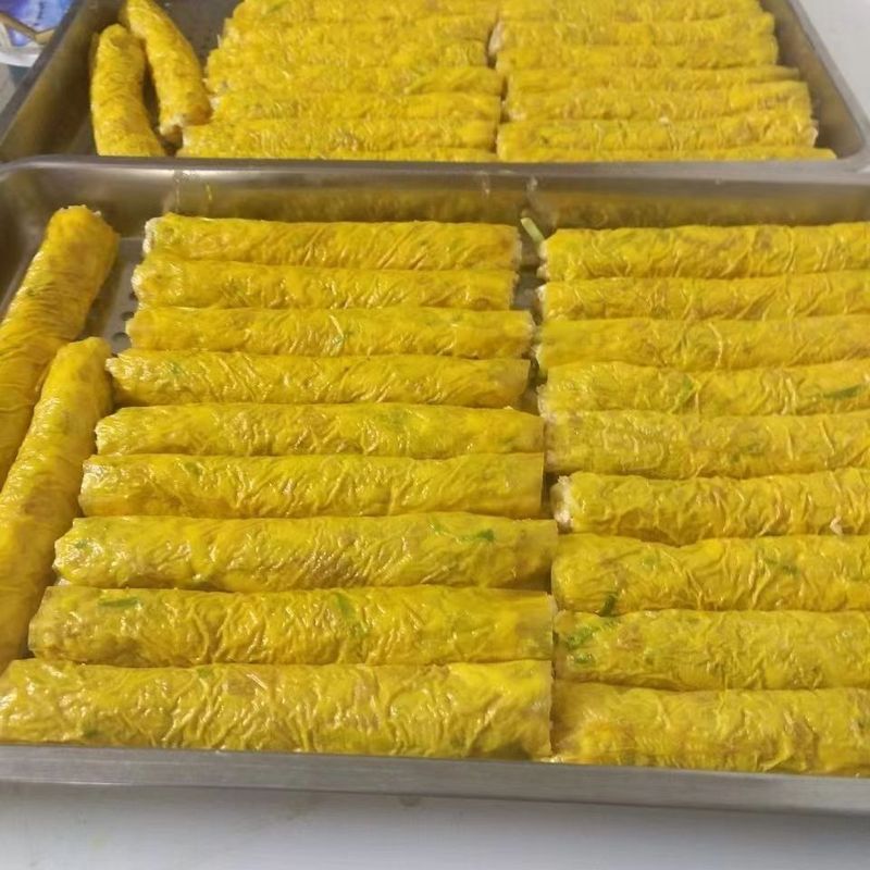 手工蒸肉蛋卷山东老式卷煎商用焖子卷尖扦子猪肉鸡肉手工蛋卷