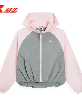 特步ATOMO FAFA双层风衣女外套2025秋季运动休闲上衣975328150579