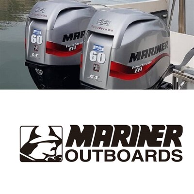 适用于Mariner水手舷外发动x机装饰LOGO贴纸船身防水贴花定制7358