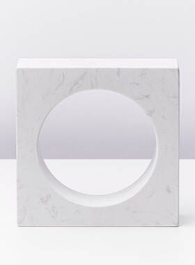 中式创意大理f石几何形状拱门摆件软装样板间客厅茶几拱形家居饰