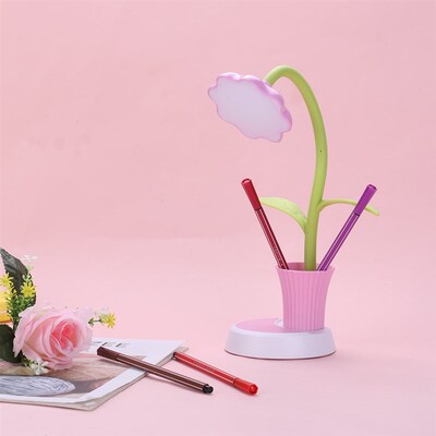 LED Table Lampk 2 In 1 USB Chargeable Sun Flower LED Desk La