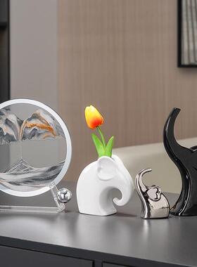 流沙画沙漏摆件客厅电视柜酒柜A装饰品创意解压办公室客厅桌面礼