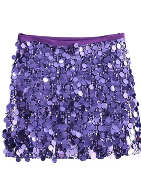 High waisted casual sequin short skirt高腰休闲包臀亮片短裙女