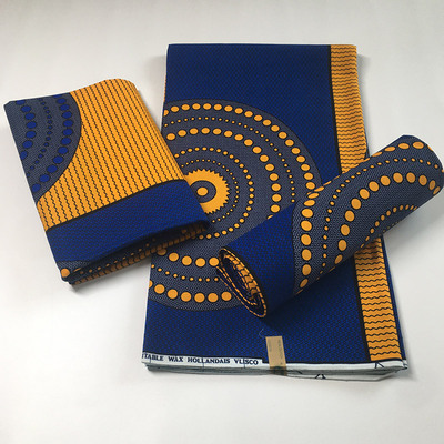 非洲蜡布民族风软面料透印蜡染v布wax 蜡染印花布荷兰布料 6yards