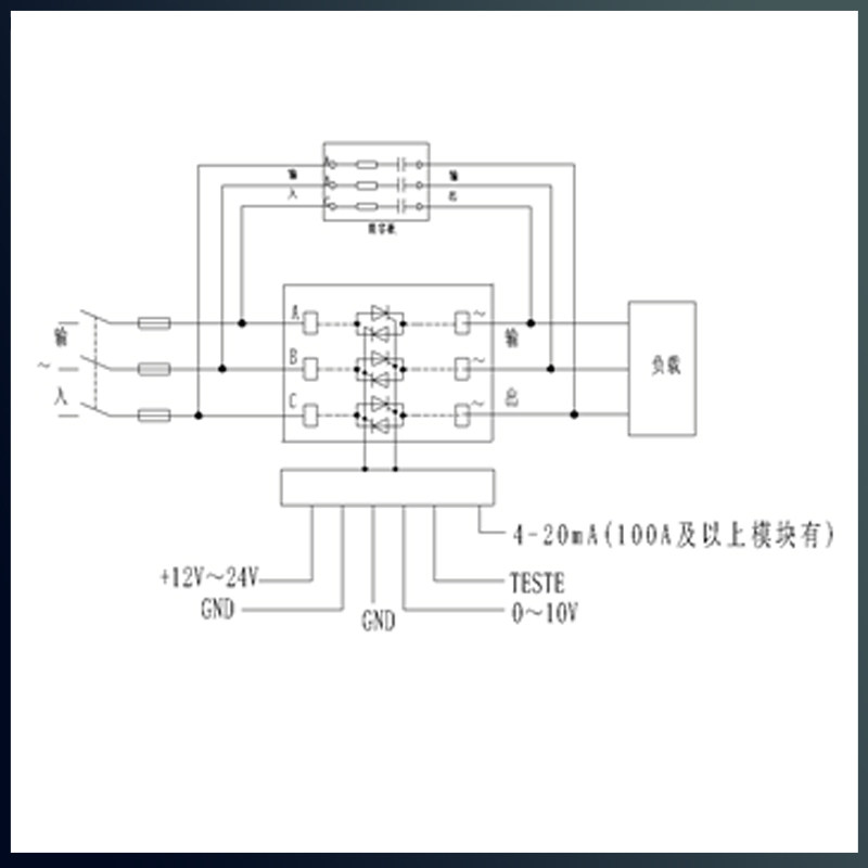 三相交流调压模块100-150A B晶闸管 可控硅 电位器 0 -10V