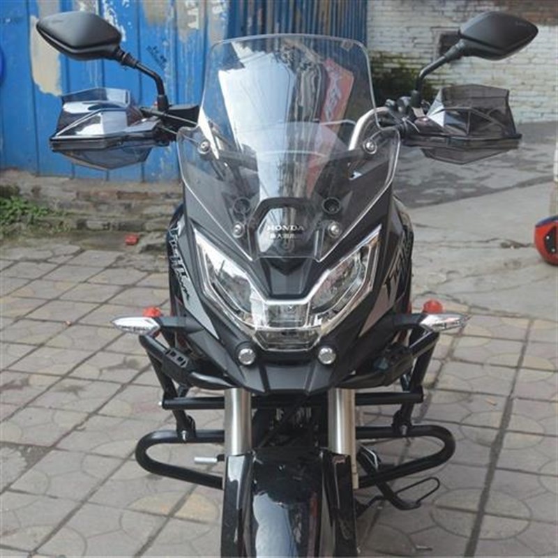 通用改装摩托车手挡风NK400手把罩手把风挡GW250通T用护手罩LED灯