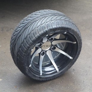 自制四轮a卡丁车配件倒三轮沙滩车235 12寸扁平公路轮胎铝轮毂