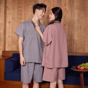 .大码 洗浴浴服桑拿服采耳足疗服温泉盐 汗蒸服女款 男纯棉2024新款