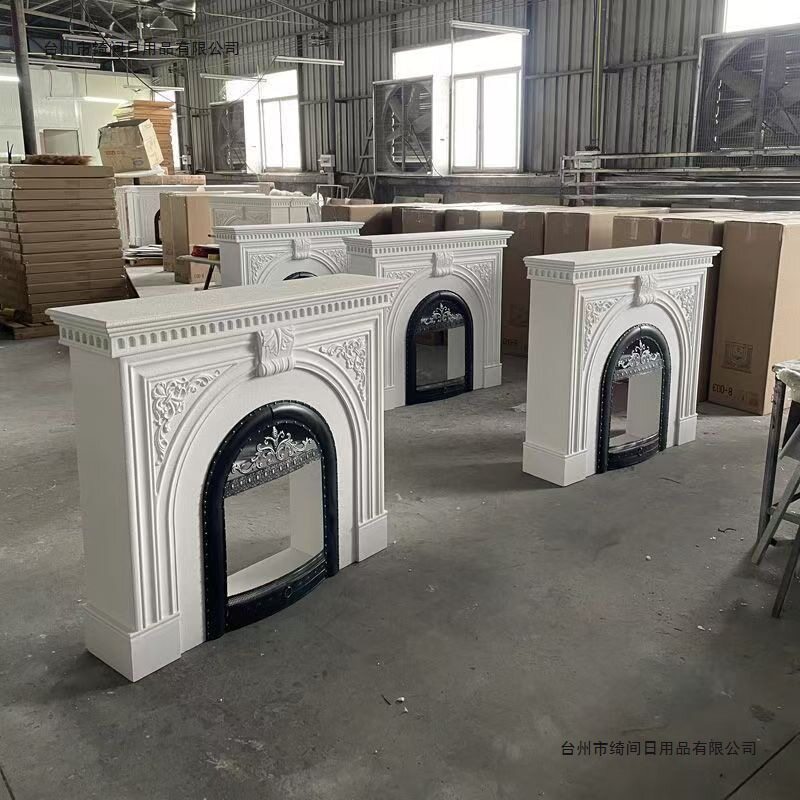 法式壁炉装饰柜壁炉架复古民宿仿真欧式别墅玄关装饰客厅美式家居图片
