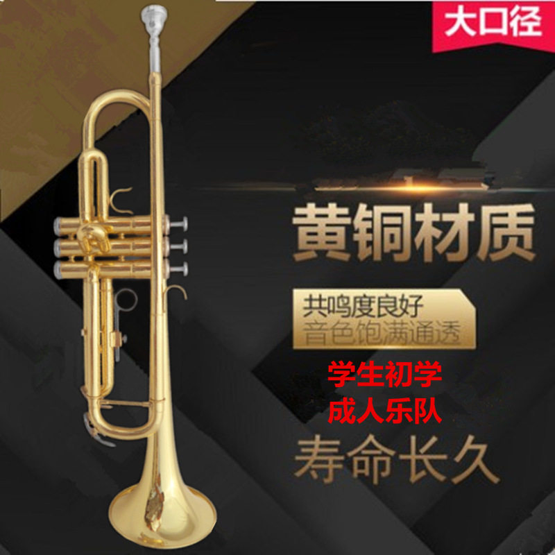厂家批发宫泽风学生初学降B调小号乐器西洋铜管成人乐队演奏