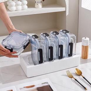 长方形玻璃饭盒10件套爆品保鲜盒套装高硼硅玻璃耐高温餐盒