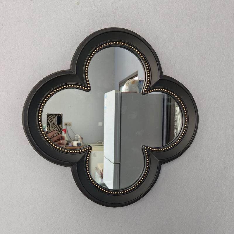 美式复古浴室镜中式四叶草壁挂墙式装饰艺术镜卫生间洗手台盆镜子