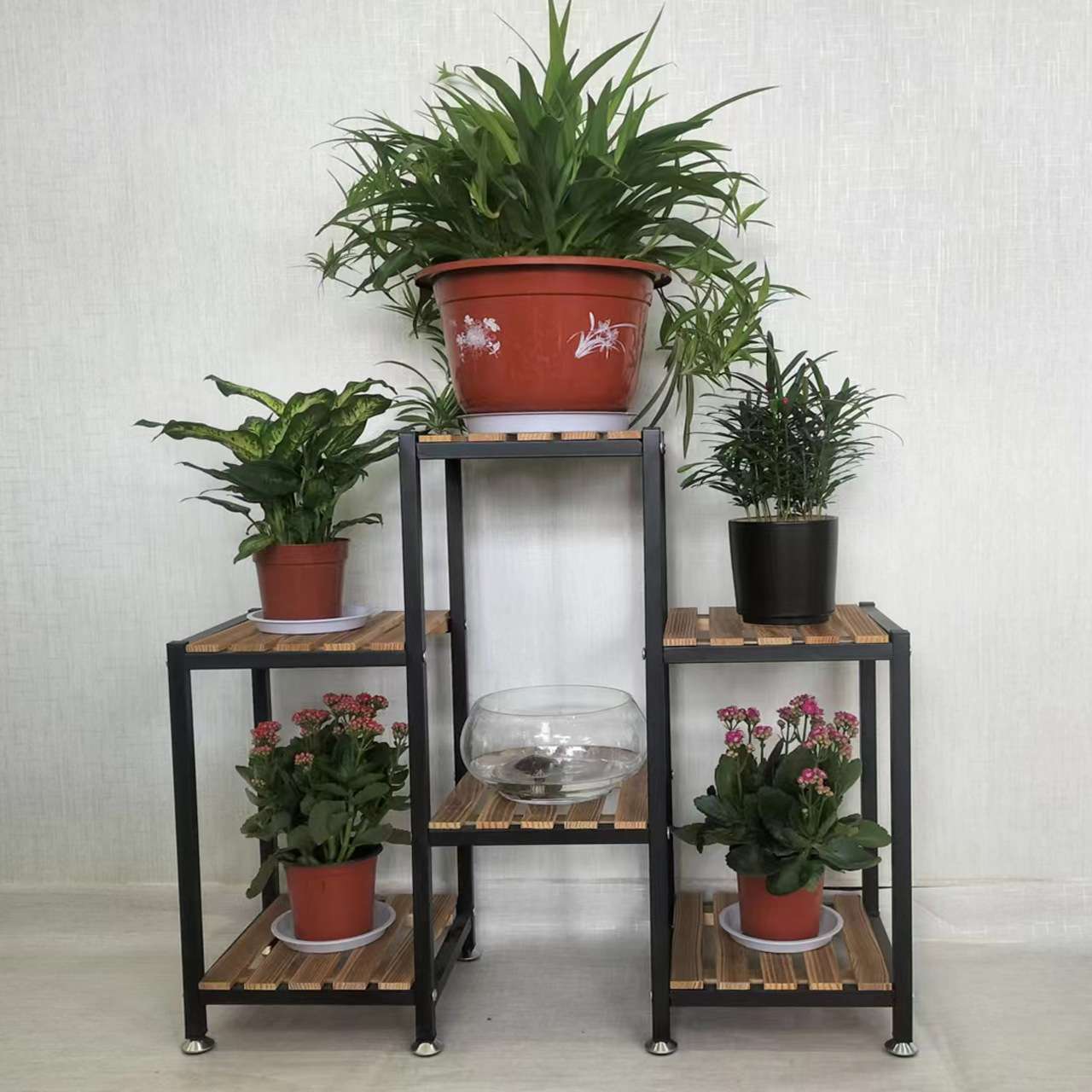 花架阳台客厅花店展示架铁艺多层室内简约盆景盆栽置物架花架