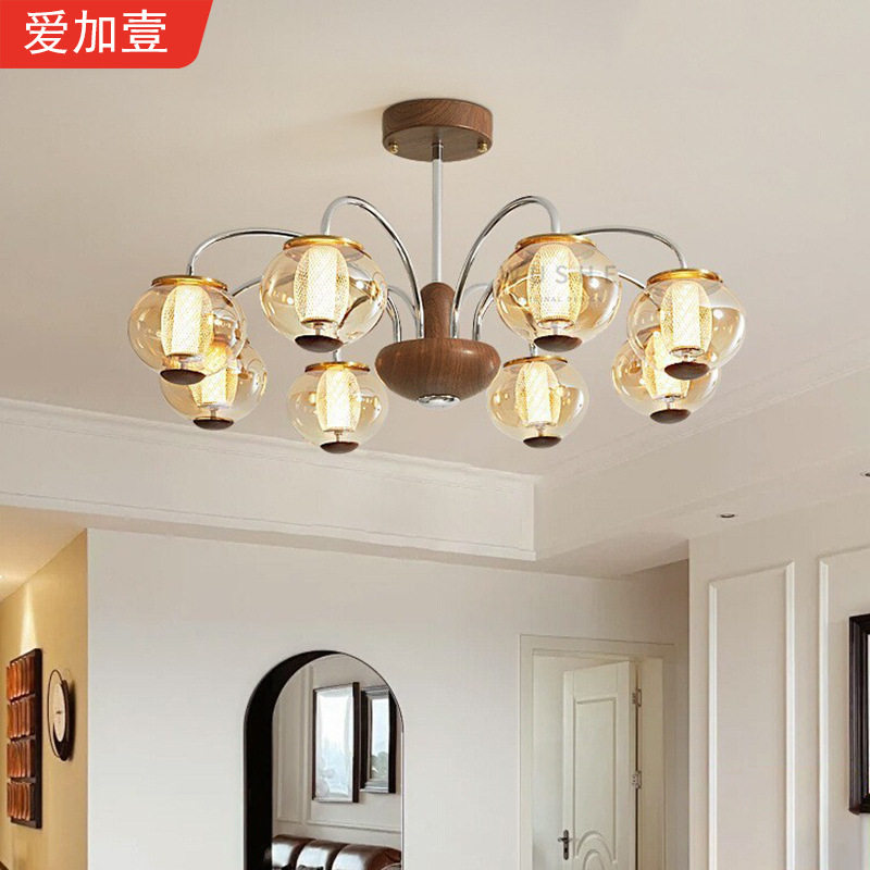 2026新款法式中古客厅吊灯vintage美式餐厅灯中古风书房卧室灯具