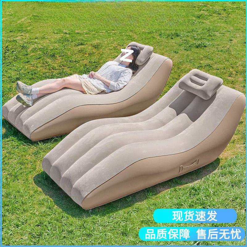 懒人沙发可躺可睡网红充气沙发户外露营自动充气躺椅家用电动沙发