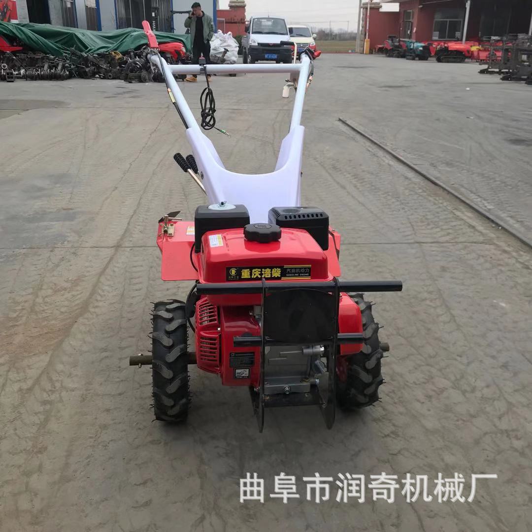小型四驱微耕机 手扶式耕田机 多功能农用旋耕机 山地丘陵耕地